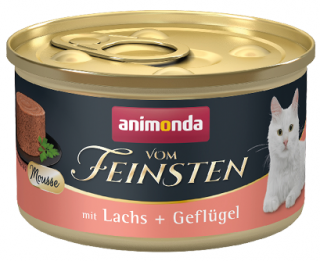 Vom Feinsten Mousse losos a drůbež - konzerva pro kočky 85 g