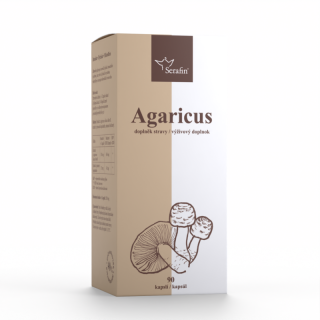 Agaricus s jitrocelem - 40% polysacharidů - 90 kapslí