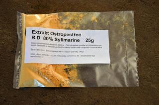 Extrakt Ostropestřec B D  80% Sylimarine Váha: 80 g