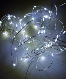 Vánoční a párty osvětlení - řetěz 100x LED - délka 10m Barva: bílá