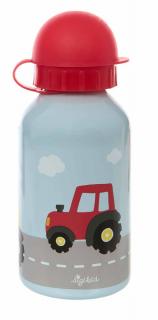 Červený traktor lahvička na pití