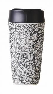 Cestovní hrnek Bioloco Plant Deluxe Cup Scribble 420 ml