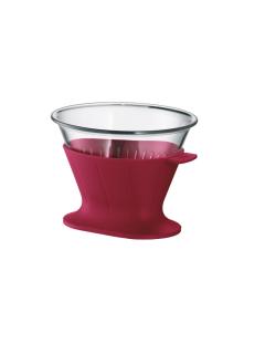 Kávový filtr na šálek silikon/tritan červený