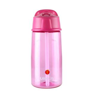 Littlelife Flip-Top Water Bottle 550ml dětská lahvička Pink