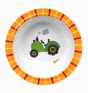 MELAMIN baby MISTIČKA traktor se silikonem (15,5 cm)