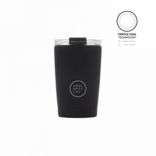 NEREZOVÝ TERMOHRNEK COOL BOTTLES MONO BLACK TŘÍVRSTVÝ 330ML