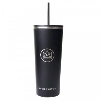 Nerezový termohrnek - pohár, 710 ml, Neon Kactus, černý