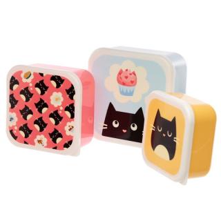 Sada 3 krabiček na jídlo M/L/XL - Feline Fine Kočka