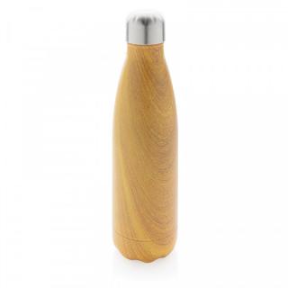 XD Design Nerezová láhev na vodu, dekor světlého dřeva