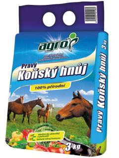 AGRO Pravý koňský hnůj Hmotnost: 3 kg