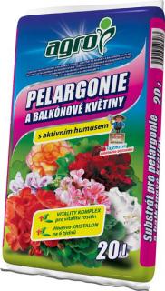 AGRO Substrát pro pelargonie a balkónové květiny objem: 20 l