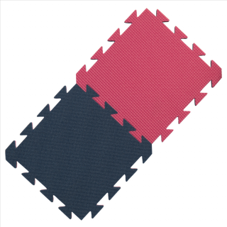 YATE Pěnový koberec dvoubarevný barva: růžová/tmavě modrá