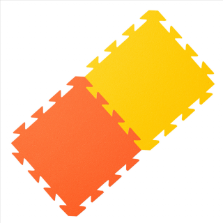 YATE Pěnový koberec dvoubarevný barva: žlutá/oranžová