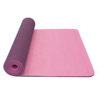 YATE Yoga Mat dvouvrstvá, materiál TPE barva: fialová/růžová