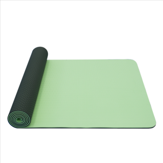 YATE Yoga Mat dvouvrstvá, materiál TPE barva: světle zelená/tmavě zelená