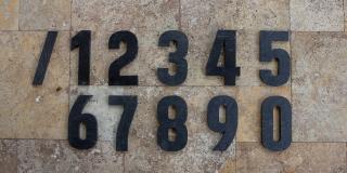 Čísla na dům z břidlice 20 cm Vyberte si číslo: Číslo 6 nebo 9