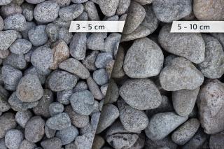 Kameny.cz Žulové valounky - okrasné žulové kameny Vyberte si balení: 25 kg, Vyberte si velikostní frakci: 3 - 5 cm