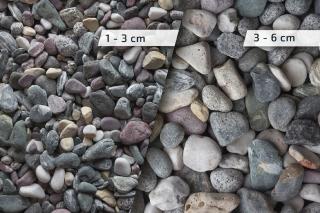 Okrasné kameny All Mix valounky Vyberte si balení: Paleta - 33 x 25 Kg - DOPRAVA ZDARMA, Vyberte si velikostní frakci: 1 - 3 cm