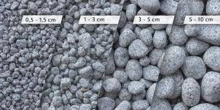 Okrasné kameny Granit valounky Vyberte si balení: Paleta - 33 x 25 Kg - DOPRAVA ZDARMA, Vyberte si velikostní frakci: 0,5 - 1 cm