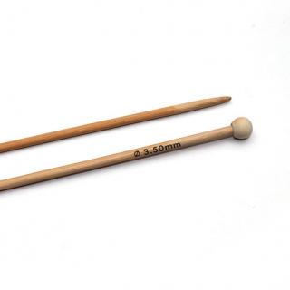 Jehlice rovné bambus v.3,5mm d.35cm 1pár/záv.sáček II. Jakost (cena / balení)