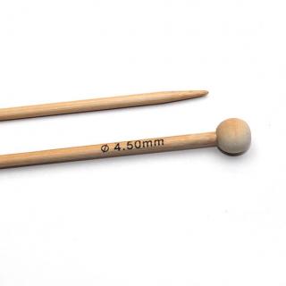 Jehlice rovné bambus v.4,5mm d.35cm 1pár/záv.sáček II. Jakost (cena / balení)