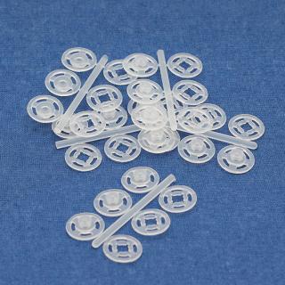 Knoflíky stiskací přišívací MIA plast prům. 10mm (v.3) 2500ks/bal. transparentní (cena / balení)
