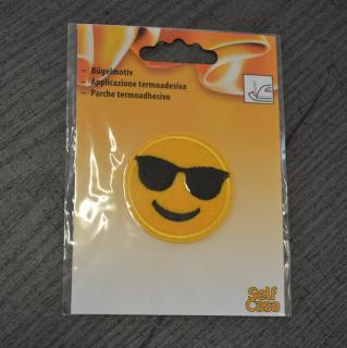 Nášivka nažehlovací Self Casa 4,5x4,5cm 1ks/karta Smajlík brýle (cena / kus)