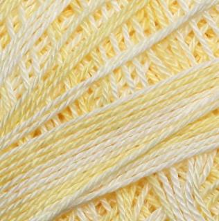 Příze Sněhurka ombre 100%bavlna 30g/200m 10ks/bal. 11032 sv.žlutý melír (cena / klubko)