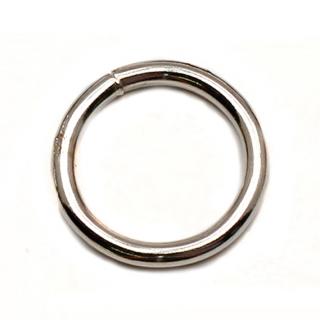 Sedlářské kroužky svařované Fe průměr 35mm stříbrné (cena / kus)