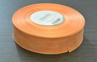 Stuha plátnová s efektní nití š.25mm 25m/bal 108220 oranžová (cena / balení)