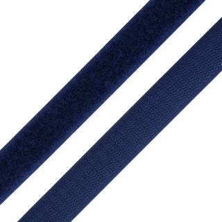 Suchý zip stříhaný se závěsem š.20mm d.20cm 1ks/bal. 10 tm. modrá (cena / kus)
