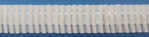 Záclonovka 100%PES š.28mm 50m/bal. řasení tužkové 1: 2,5 bílá (cena / metr)