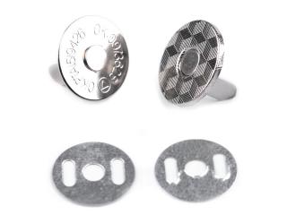 Zapínání kabelkové magnetické průměr 18mm 5sad/bal stříbrné (cena / kus)