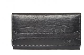 Dámská kožená peněženka Lagen W-2025 černá