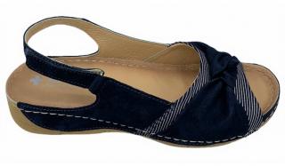 Dámské kožené sandály Hilby 687 modré Velikost: 38 (EU)