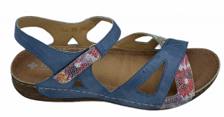 Dámské kožené sandály Hilby 744 modré Velikost: 37 (EU)
