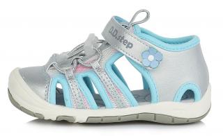 Dětské letní sandálky D.D.step G065-338E stříbrné Velikost: 28 (EU)
