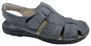 Pánské kožené sandály Hilby 051 šedé Velikost: 41 (EU)