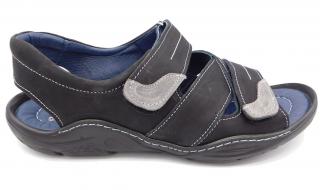 Pánské kožené sandály Hilby 508 černé Velikost: 42 (EU)