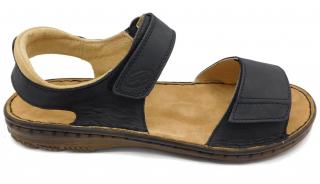 Pánské kožené zdravotní sandály Orto Plus 2706 černé Velikost: 43 (EU)