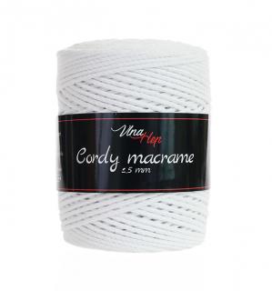 Cordy macrame 2,5 mm - 8002 bílá