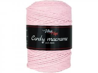 Cordy macrame 2,5 mm - 8004 světlá růžová
