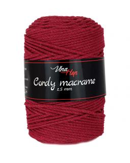 Cordy macrame 2,5 mm - 8023 tmavá červená