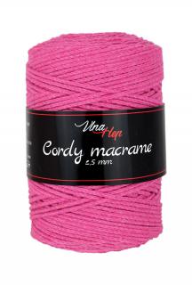 Cordy macrame 2,5 mm - 8040 - sytá růžová