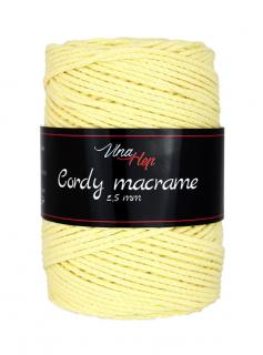 Cordy macrame 2,5 mm - 8176 - světlá žlutá