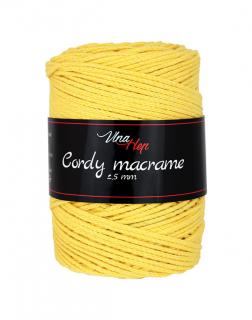 Cordy macrame 2,5 mm - 8186 -  žlutá
