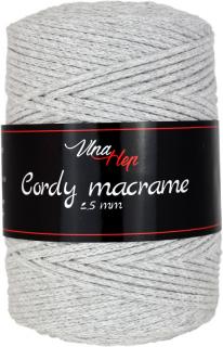 Cordy macrame 2,5 mm - 8231 světle šedá