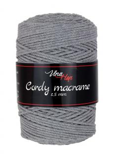 Cordy macrame 2,5 mm - 8235 - šedá