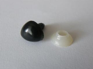 Čumáček plastový 7 mm, černý + pojistka