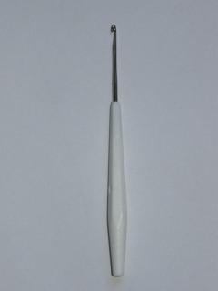 Háček Styl č. 0, kovový s bílou plastovou ručkou